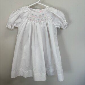 Petit Ami Hand Embroidered White Dress Size 3 months
